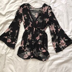 Floral print romper